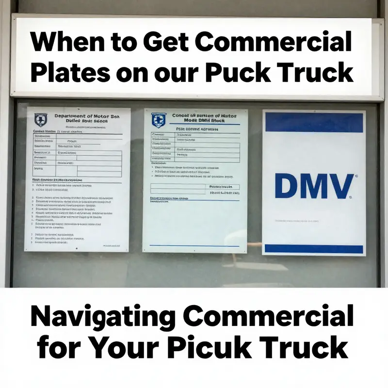 Pickup truck registered for business use at a construction site.