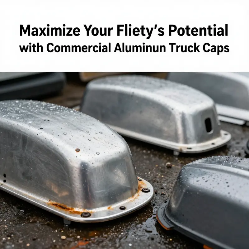 Modern aluminum truck cap demonstrating sleek design and secure cargo features.