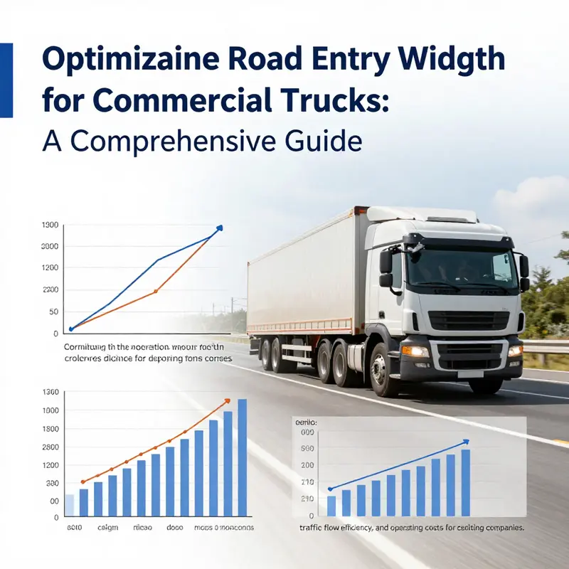 Illustrating regulatory standards for road dimensions ensuring safe entry for commercial trucks.