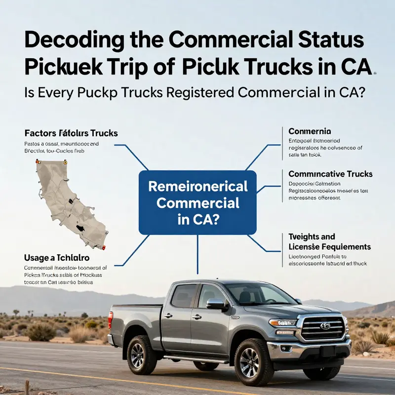Infographic explaining vehicle classification categories for pickup trucks in California.