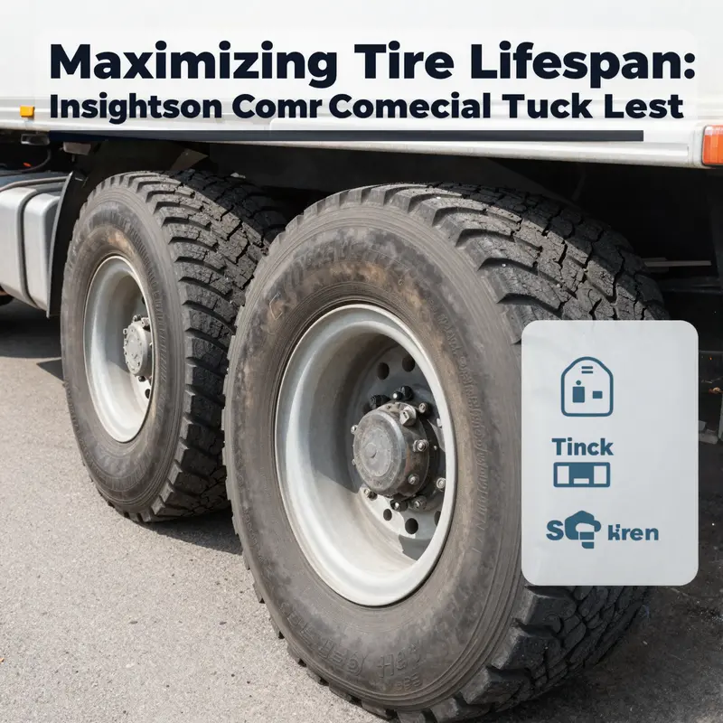 Key factors influencing the lifespan of commercial truck tires illustrated through a detailed infographic.