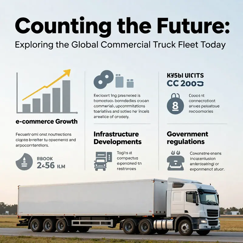 Highway populated with diverse types of commercial trucks, symbolizing the global fleet’s breadth.
