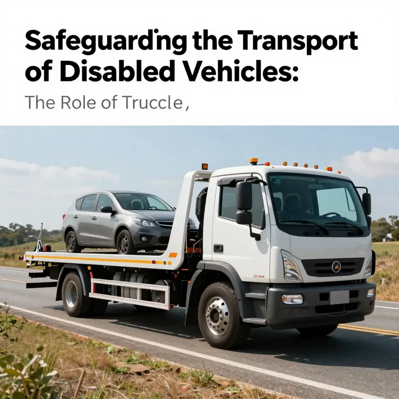 A flatbed tow truck on the roadside, emphasizing its role in transporting disabled vehicles.