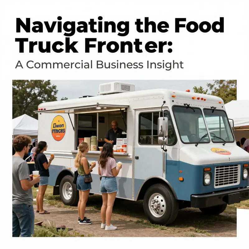 A food truck engaged with customers at a festive outdoor event, symbolizing commercial business activity.