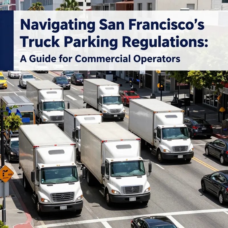 An example of San Francisco’s residential parking regulations showcasing ‘No Parking’ signs for commercial vehicles.