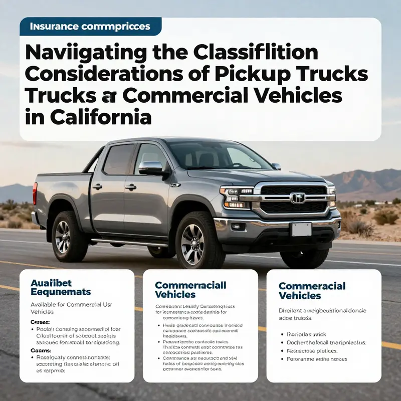 Depiction of different environments highlighting the distinction between commercial and personal use of pickup trucks.