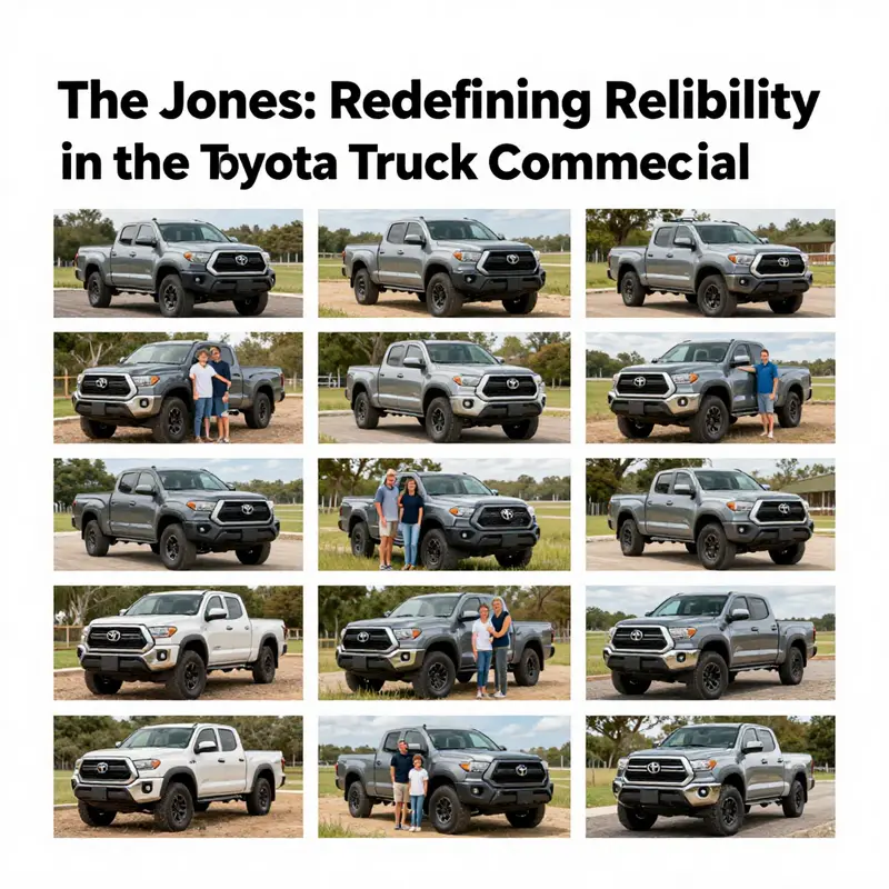 The Jones family exemplifying the connection between hard work and reliability through their interactions with a Toyota truck.