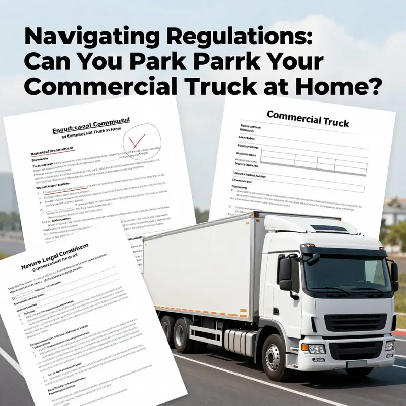Infographic on local zoning regulations affecting commercial truck parking in residential areas.
