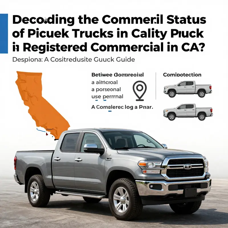 Infographic explaining vehicle classification categories for pickup trucks in California.