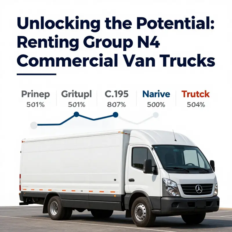 Various commercial vans available for rental, including models typical in the Group N4 classification.