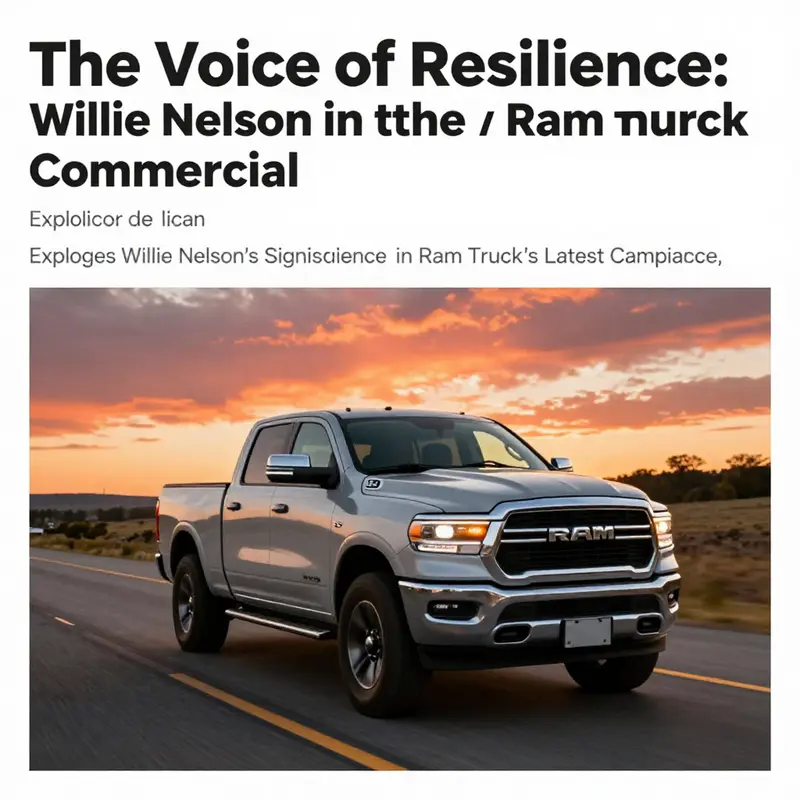 A Ram Truck driving on a scenic highway under a colorful sunset.