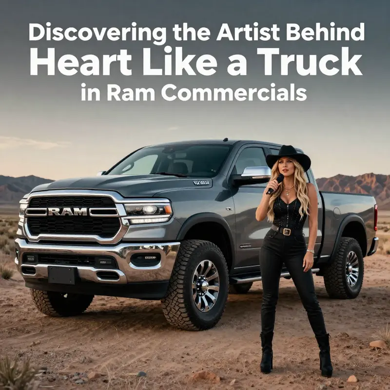An impressive view of a Ram Truck with Lainey Wilson performing onstage.