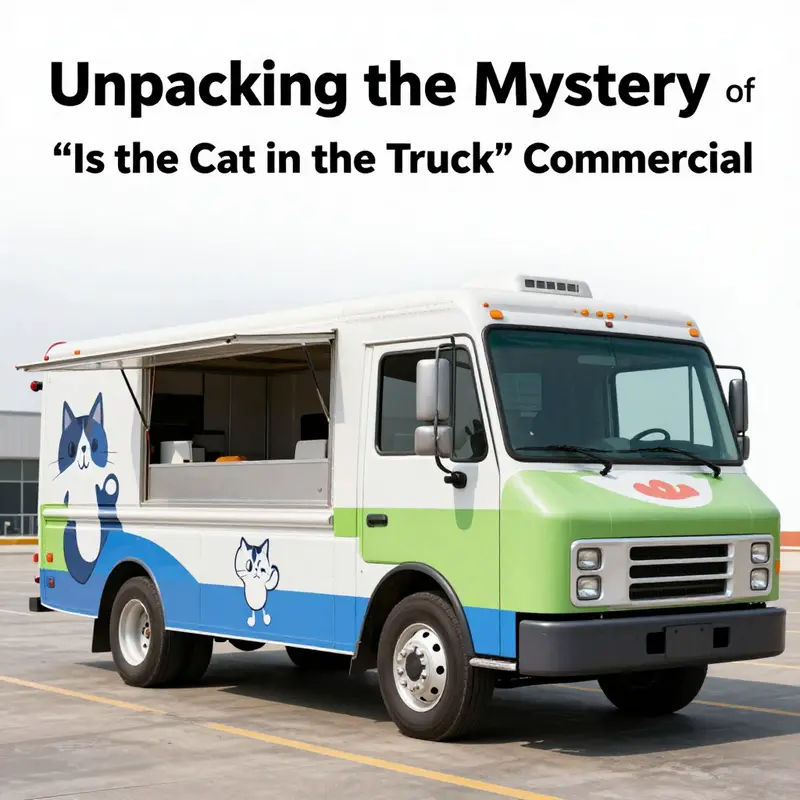 A whimsical kids’ drawing featuring a cat inside a truck, bringing fun to the topic of commercial vehicles.