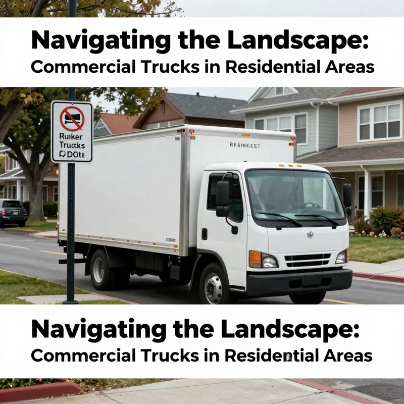Regulations governing the presence of commercial trucks in residential neighborhoods.