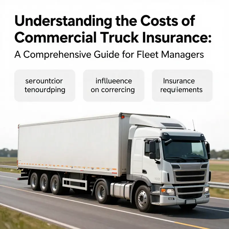 A visual representation of the multiple factors that determine the cost of commercial truck insurance.