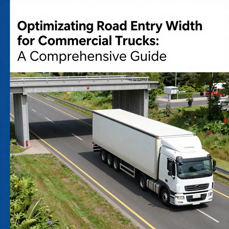 Illustrating regulatory standards for road dimensions ensuring safe entry for commercial trucks.