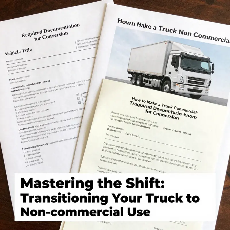 Ensuring all violations and liens are cleared is the first step in making your truck non-commercial.