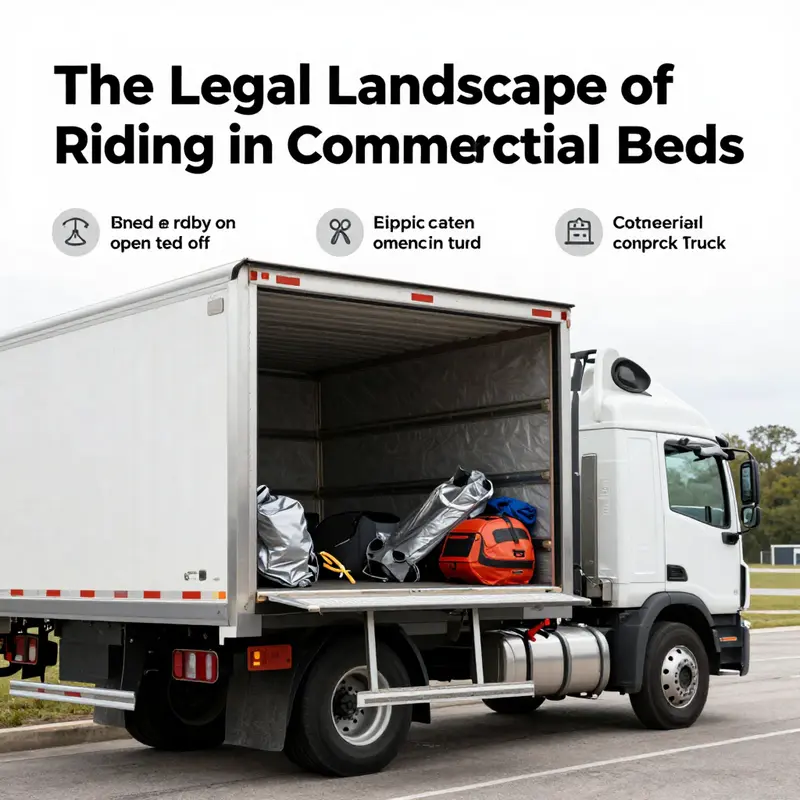 Federal regulations highlight the prohibition of riding in the truck bed for safety reasons.