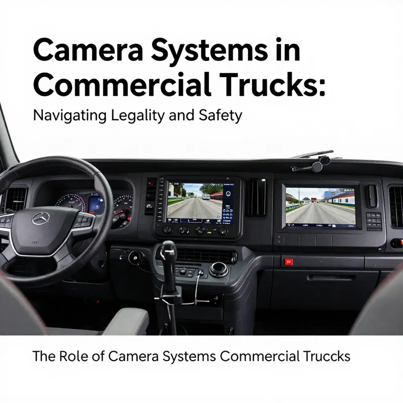 A commercial truck equipped with advanced camera systems, highlighting their legal acceptance in transportation.