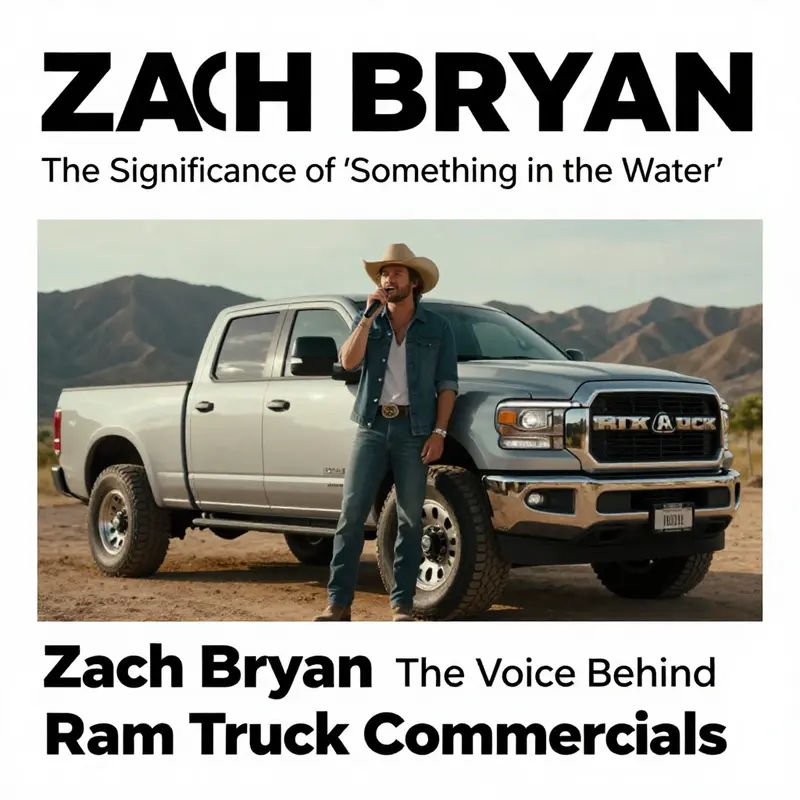 Zach Bryan performing with his guitar, embodying the spirit of country music as he represents the Ram Truck brand.