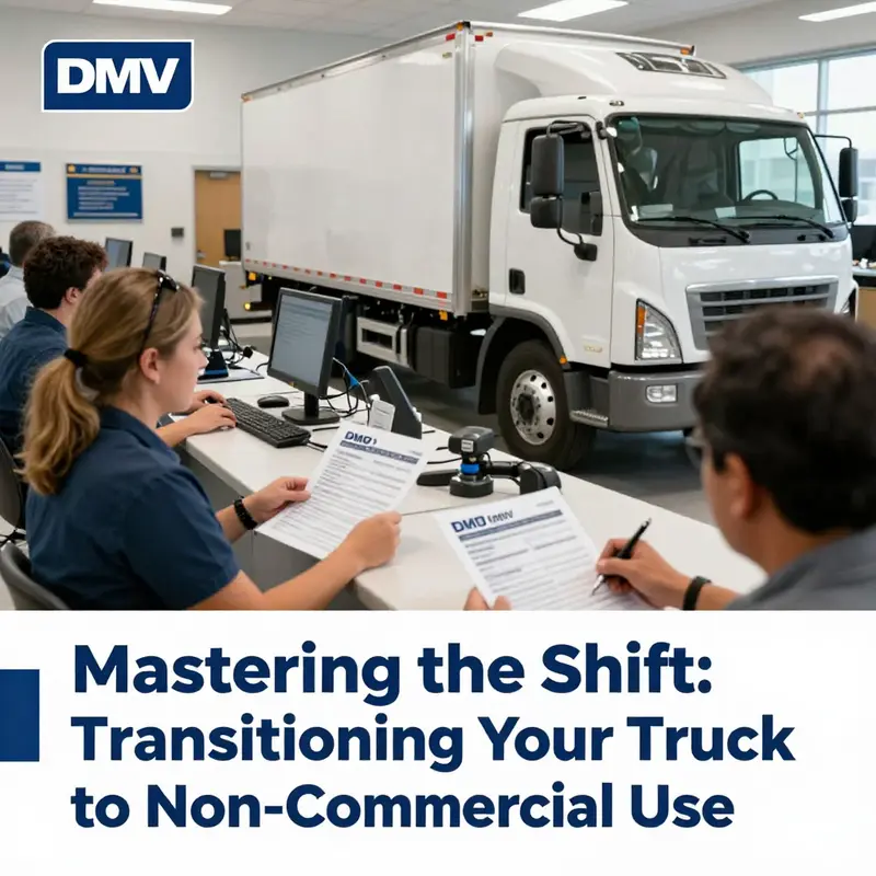 Ensuring all violations and liens are cleared is the first step in making your truck non-commercial.