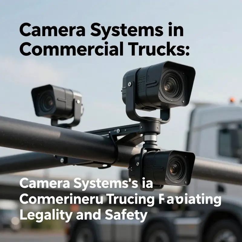 A commercial truck equipped with advanced camera systems, highlighting their legal acceptance in transportation.