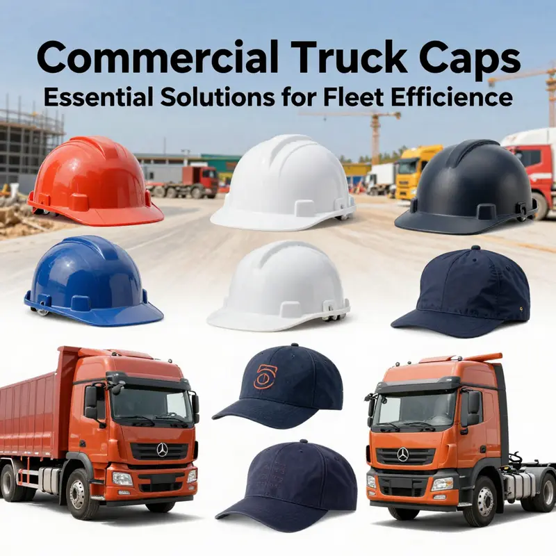 A variety of truck caps demonstrating differing styles suited for various commercial applications.