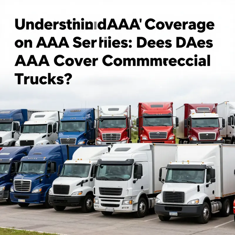 A visual representation contrasting the services of AAA for personal vehicles vs. commercial trucks.