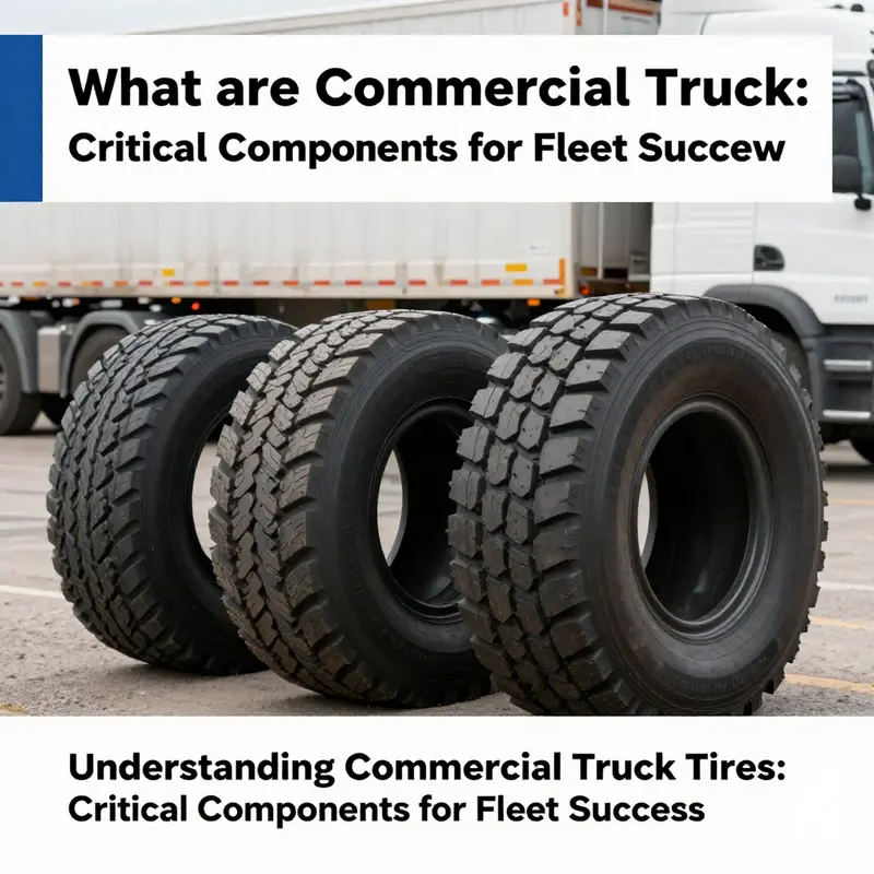 An overview of diverse commercial truck tires showcasing their distinctive features.