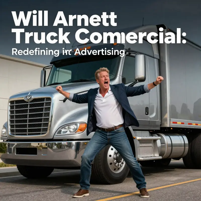 Will Arnett engaging with a truck, illustrating the ad’s dynamic approach to marketing.