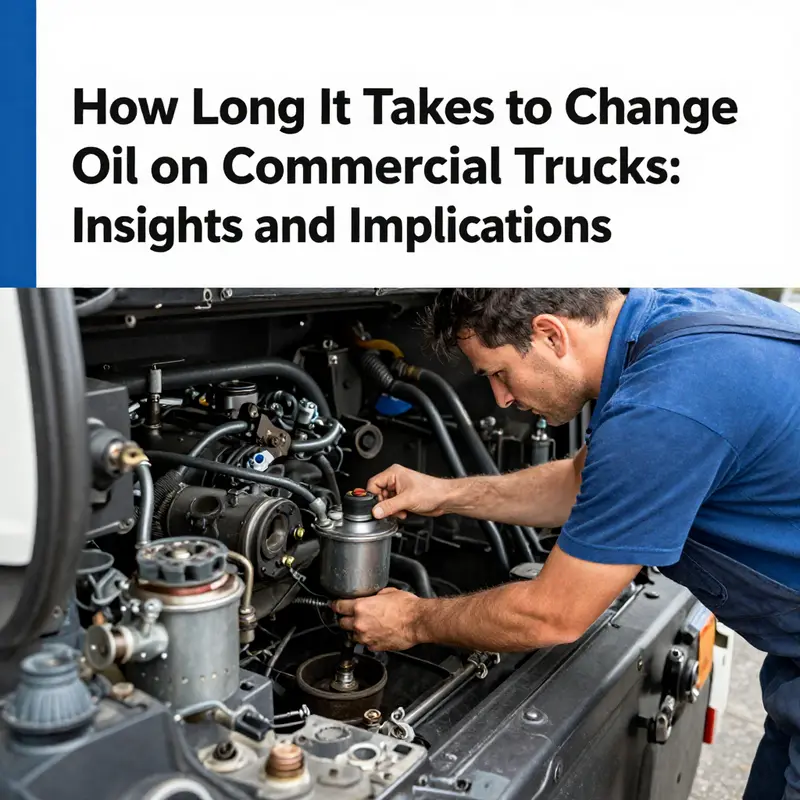 A mechanic changing oil on a commercial truck while keeping track of time estimates.