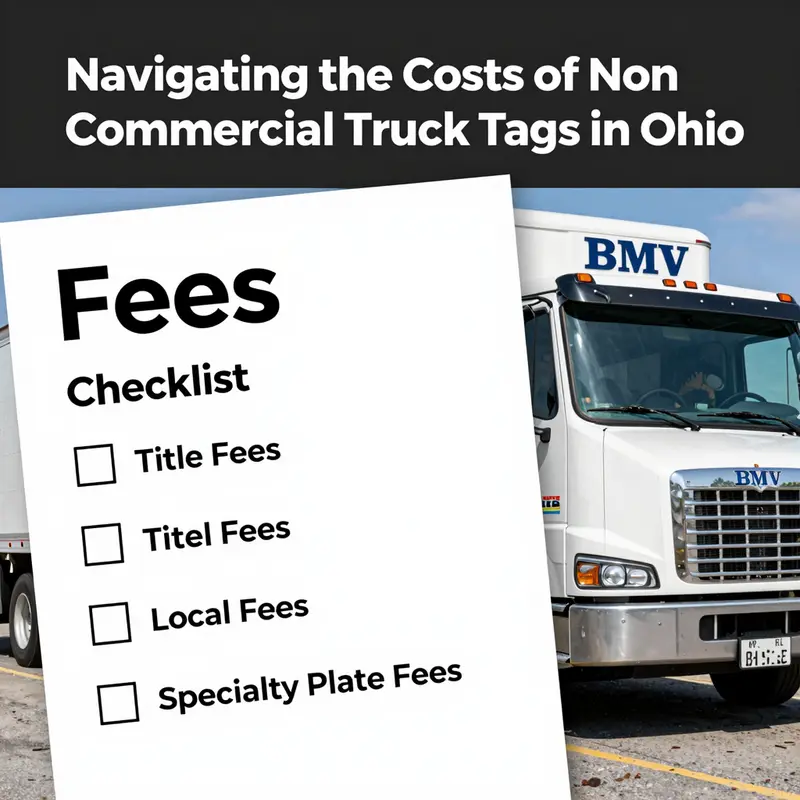 Various non-commercial trucks with clear weight classes and their associated registration fees.