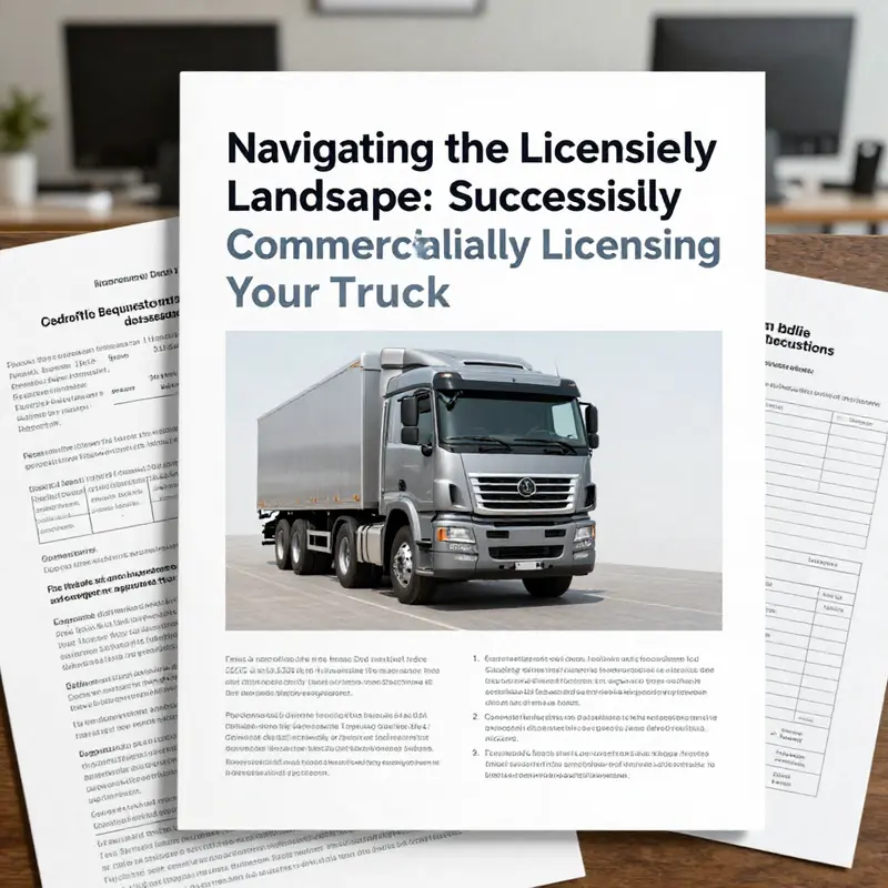 A business owner navigating the registration process for their trucking company.