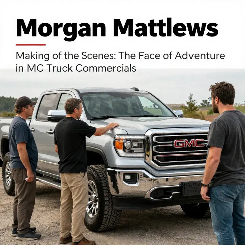 Morgan Matthews portrays strength and reliability as she stands next to the GMC truck, capturing the essence of adventure.