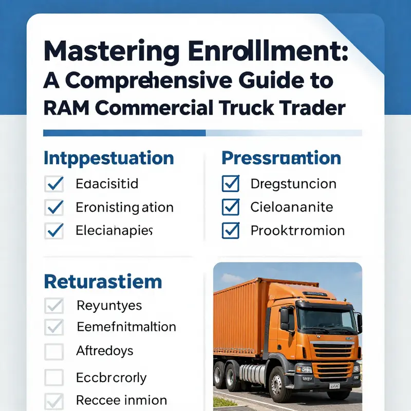 Overview of the RAM Commercial Truck Trader registration page capturing key elements for signing up.