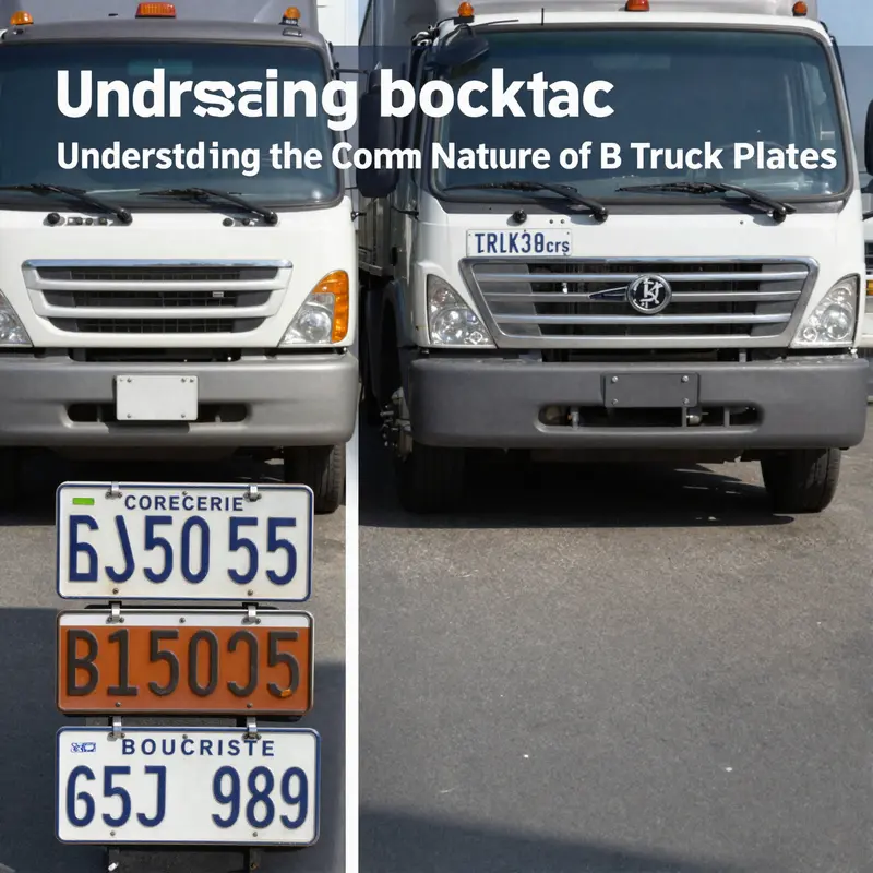An Illinois B truck plate showcasing the unique registration for commercial vehicles.