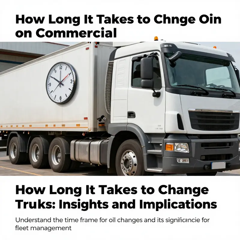 A commercial truck in maintenance highlighting the importance of time management in oil changes.