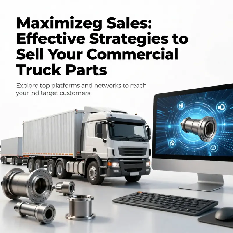 Professional visual representation of various truck parts with an emphasis on sales strategies.