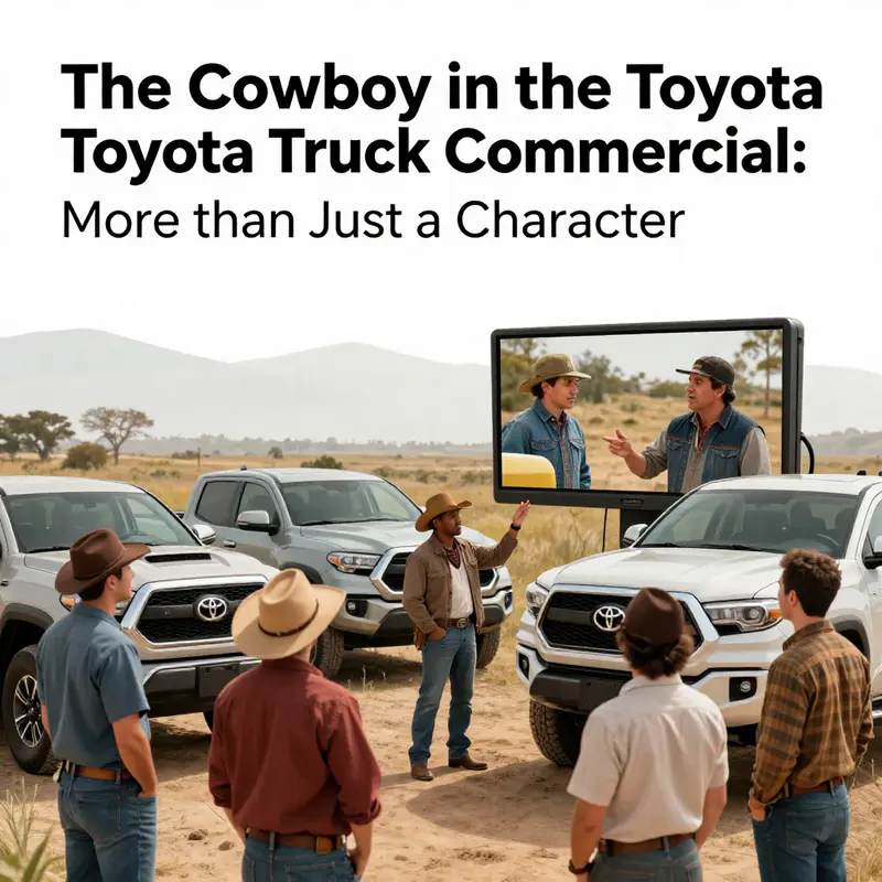 The cowboy figure stands as a symbol of adventure and resilience, representing Toyota’s brand values.