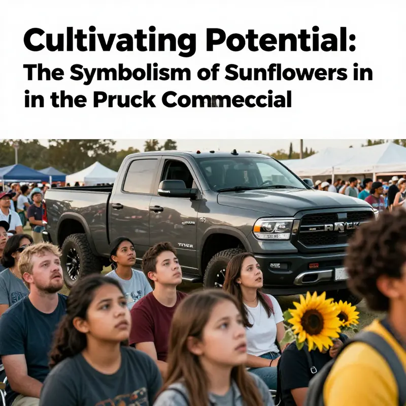 The sunflower field embodies the resilience and transformative capabilities of the Ram truck.