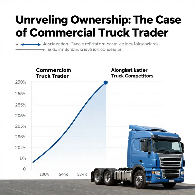 Infographic depicting key stakeholders and ownership structure of Commercial Truck Trader.