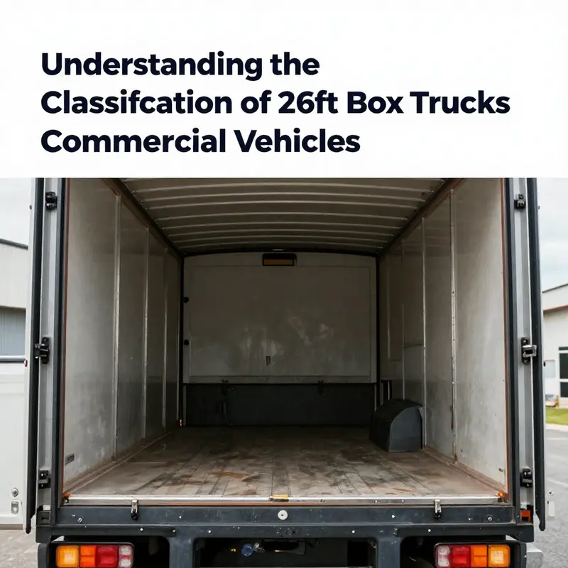 A 26ft box truck engaged in commercial delivery, emphasizing its significance in urban logistics.