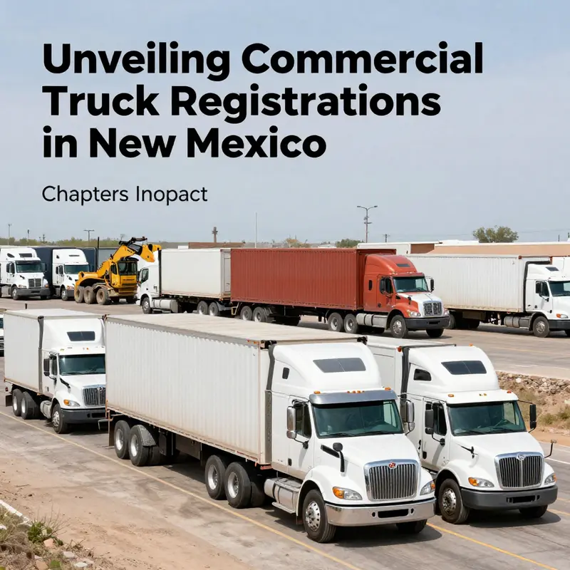 Trends depicting the fluctuation of commercial truck registrations in New Mexico over recent years.
