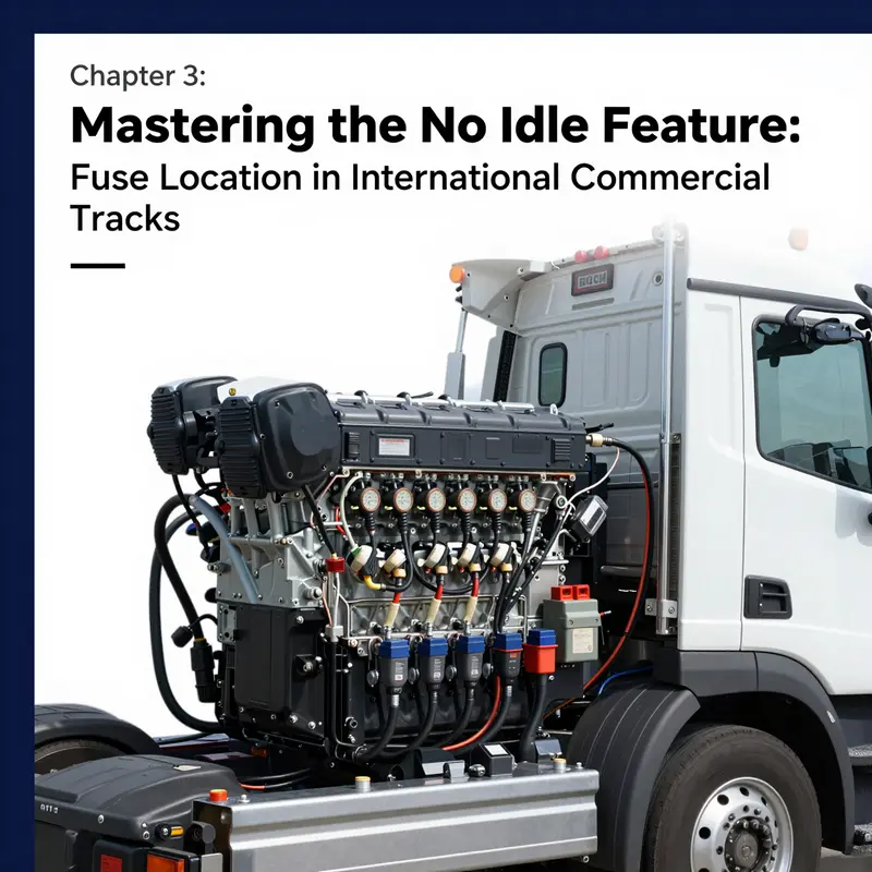 The fuse box layout illustrating crucial connections for the no idle function.