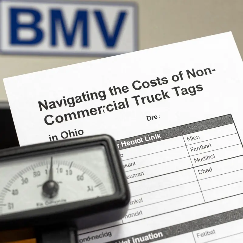 Various non-commercial trucks with clear weight classes and their associated registration fees.