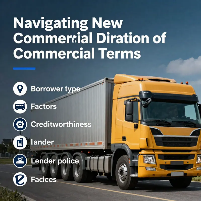 Exploring the typical financing durations for new commercial trucks.