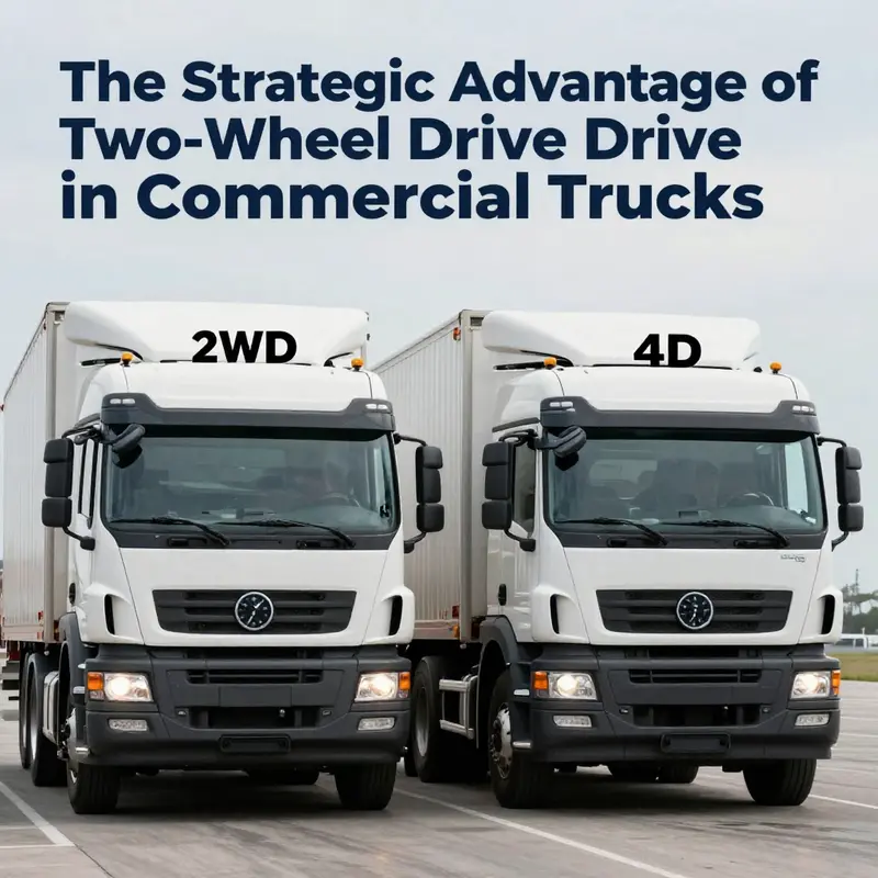 Highlighting the cost efficiency of 2WD systems in commercial trucks.