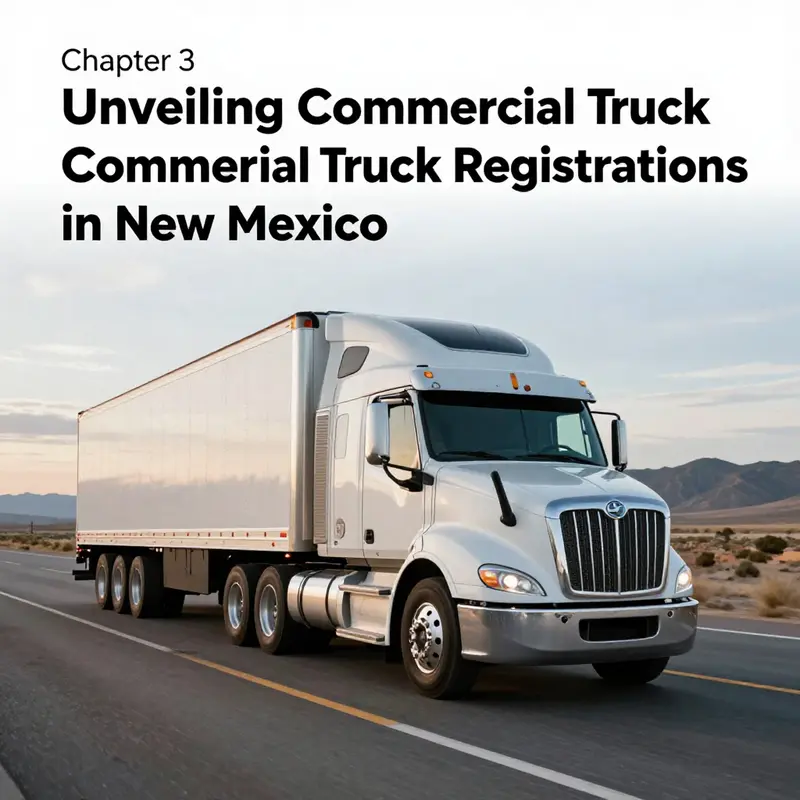 Trends depicting the fluctuation of commercial truck registrations in New Mexico over recent years.