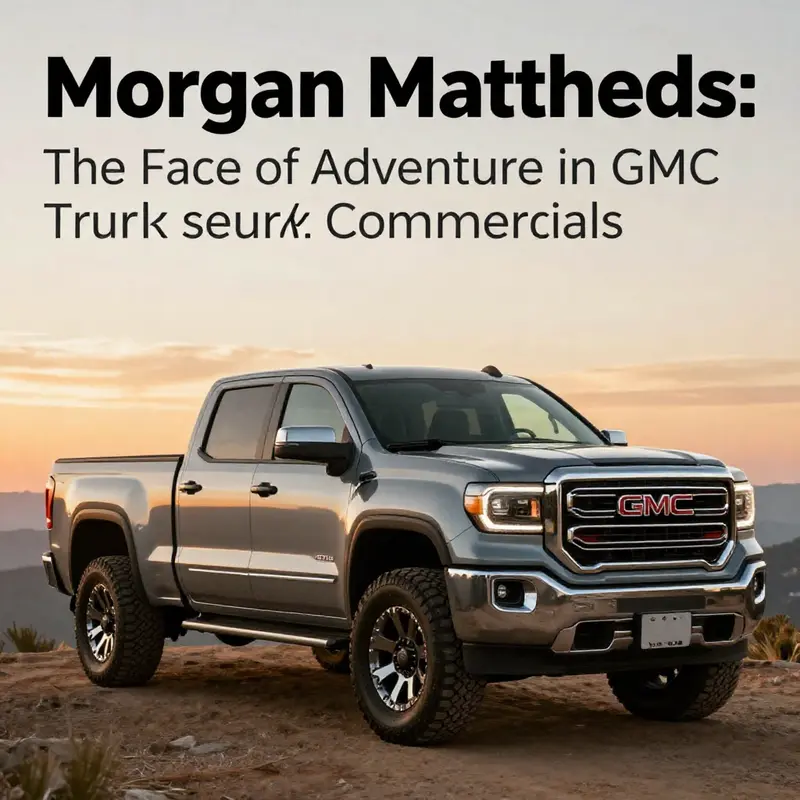 A GMC truck overlooking a scenic view during sunset, representing the themes of adventure and reliability promoted in commercials.
