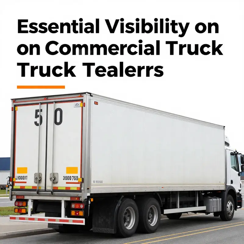 Identification numbers and logos prominently displayed on a commercial truck trailer, showcasing adherence to compliance standards.